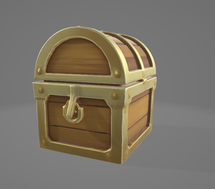 Fantasy Treasure Chest - 3D Model for Games and Renders Low-poly 3D model_3