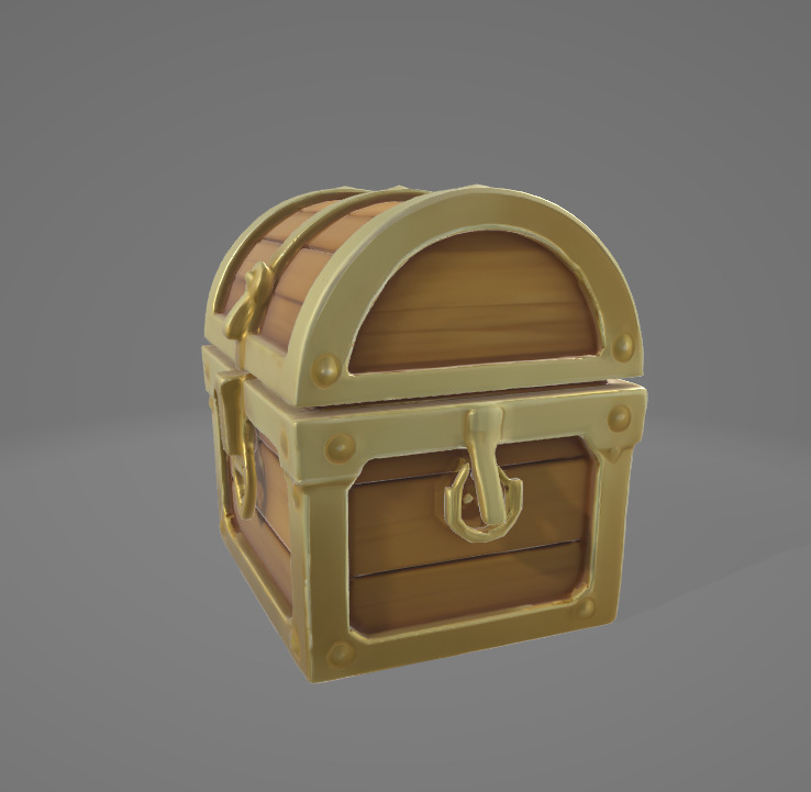 Fantasy Treasure Chest - 3D Model for Games and Renders Low-poly 3D model_2
