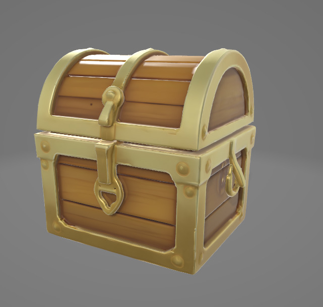 Fantasy Treasure Chest - 3D Model for Games and Renders Low-poly 3D model_1