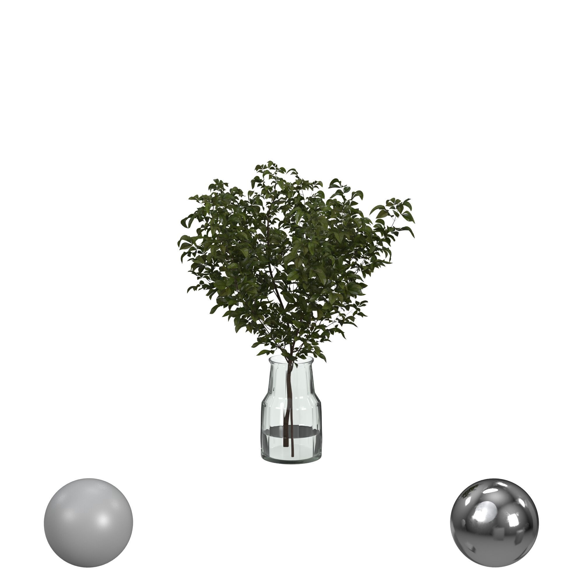 Branches in the vase 3D model_1