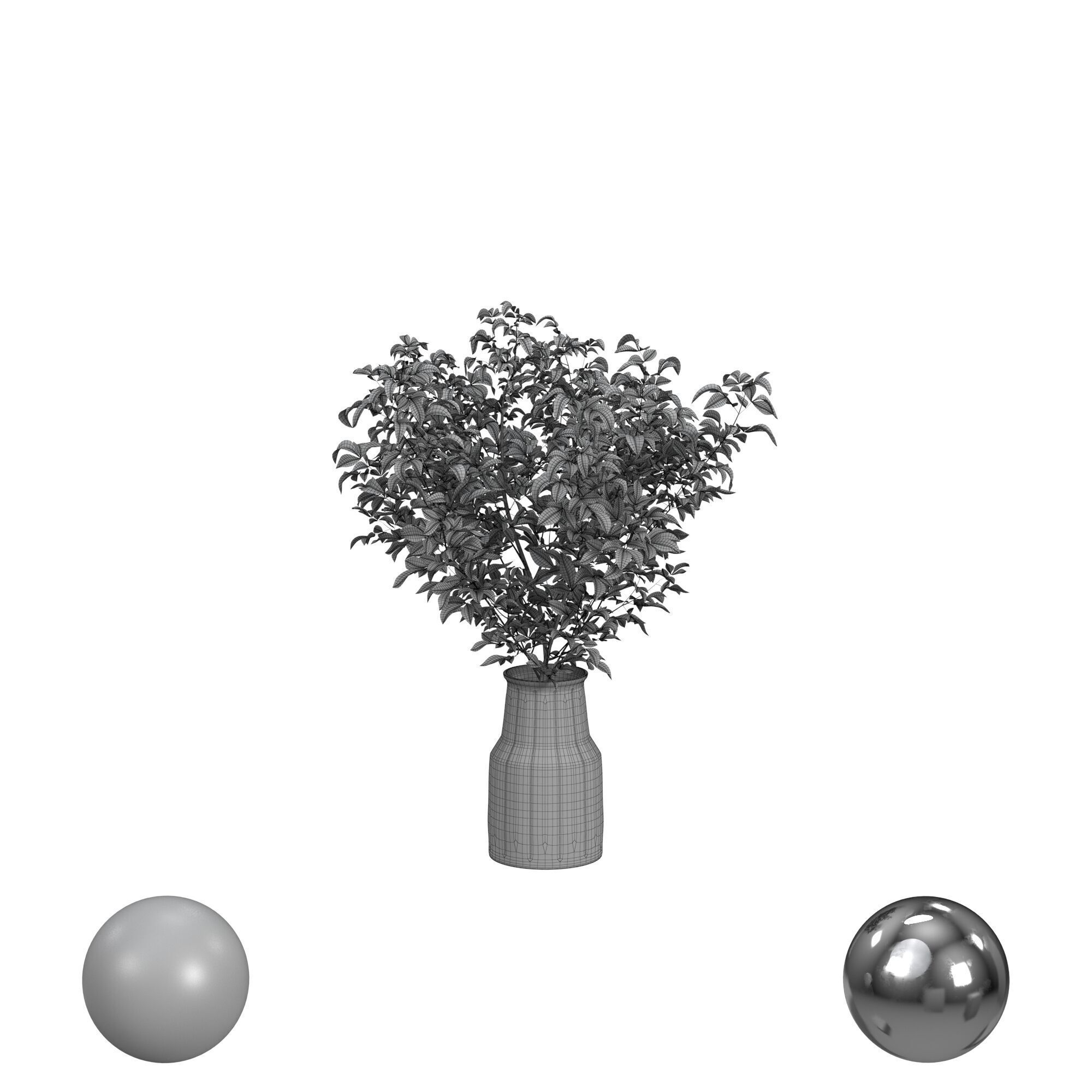 Branches in the vase 3D model_3
