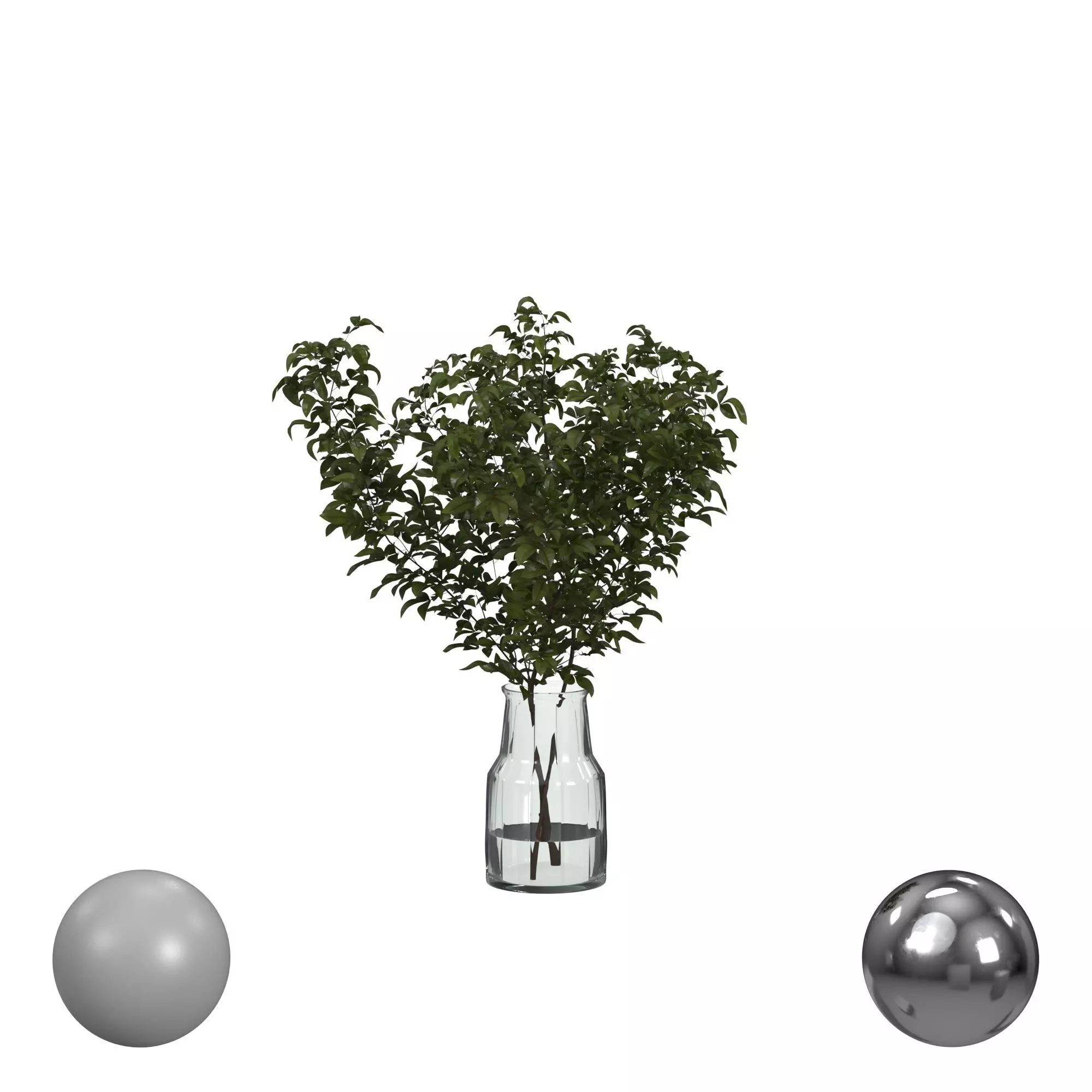 Branches in the vase 3D model_0
