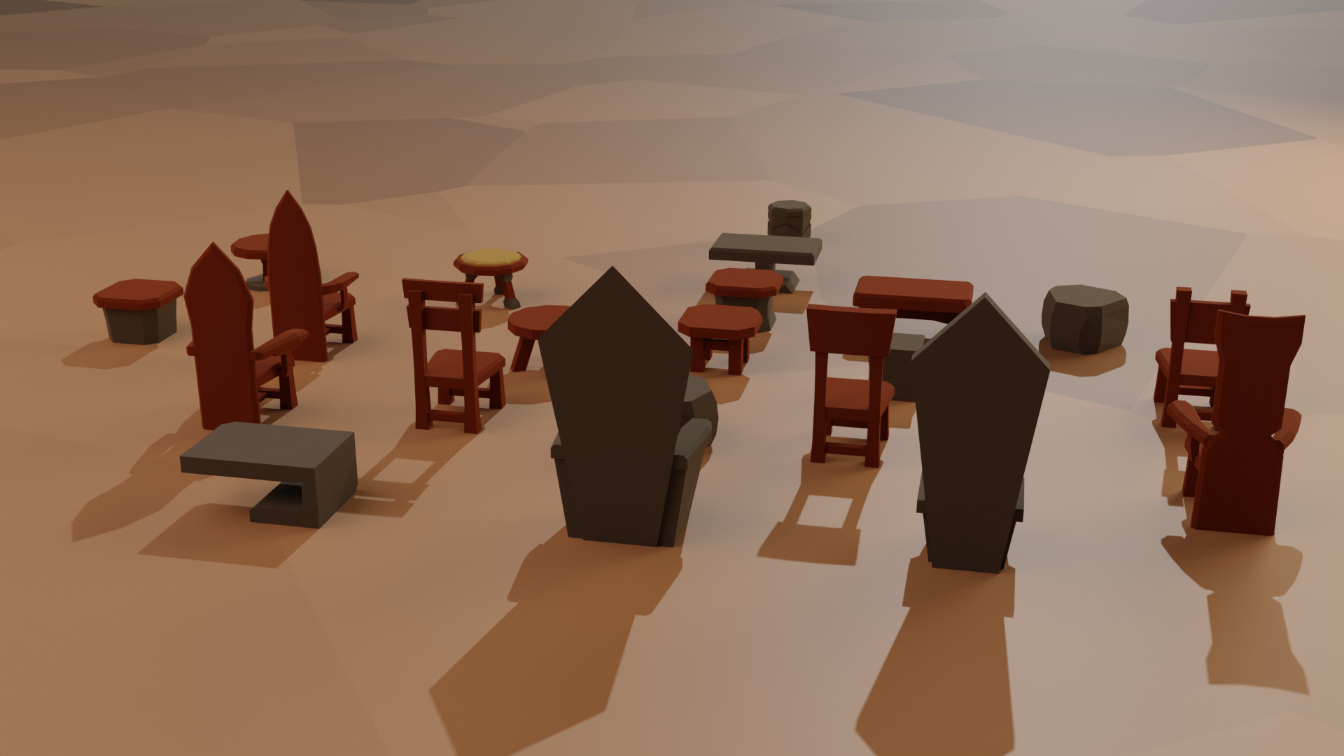 ChaiRs low-poly asset pack Low-poly 3D model_4