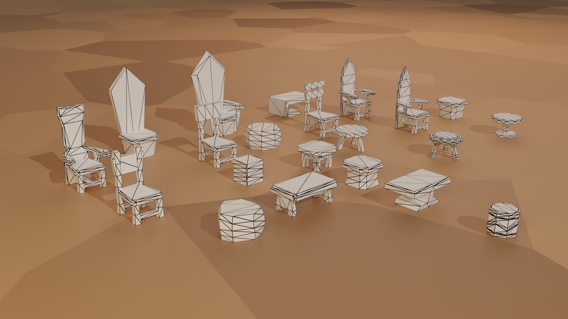 ChaiRs low-poly asset pack Low-poly 3D model_1