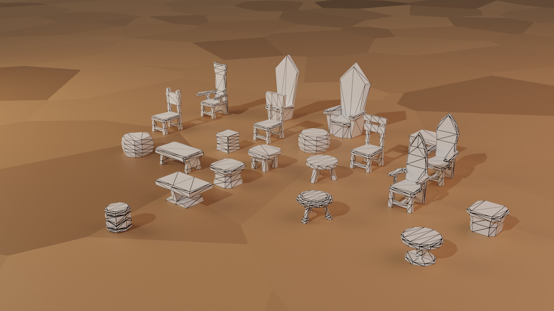 ChaiRs low-poly asset pack Low-poly 3D model_3