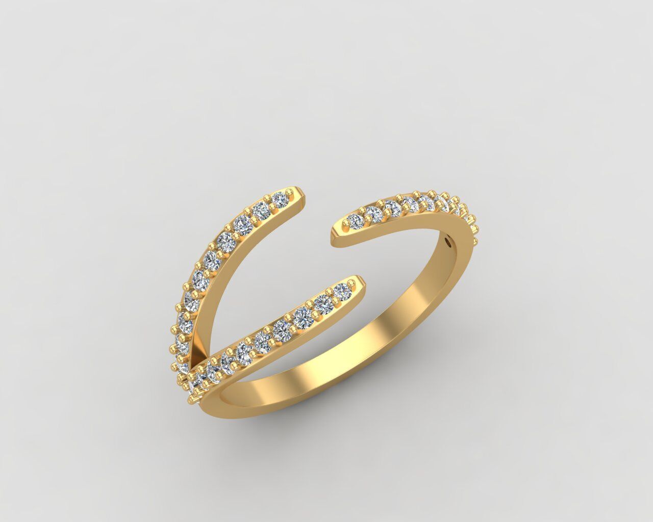 Light weight Modern ring 151-MW 3D print model_24
