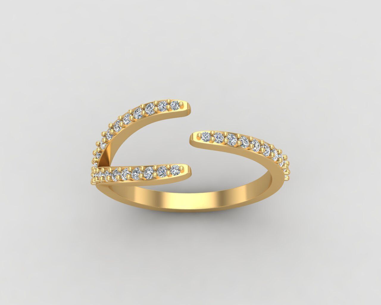 Light weight Modern ring 151-MW 3D print model_25