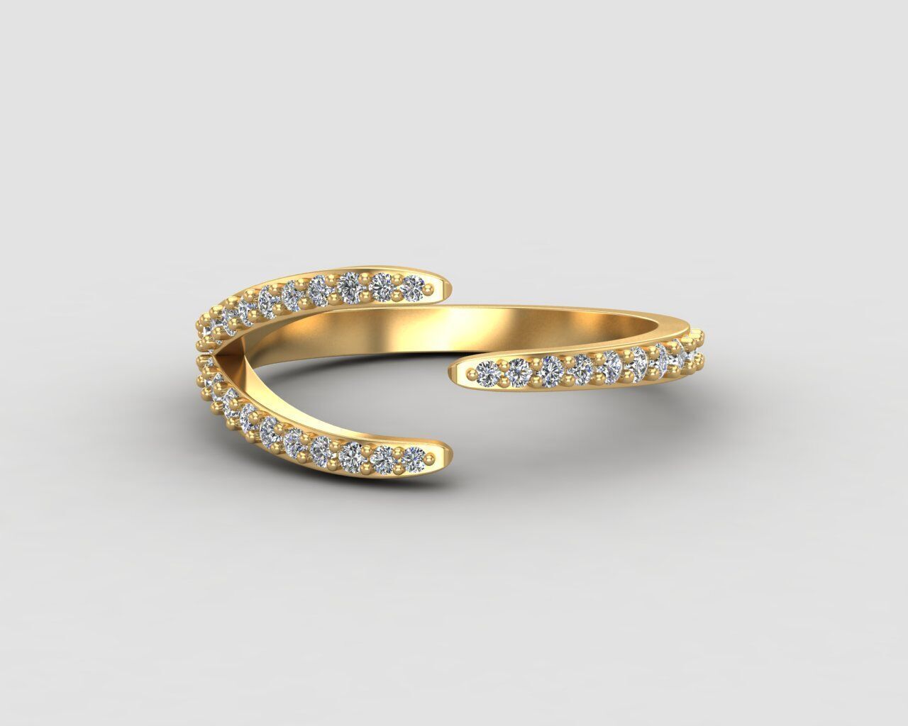 Light weight Modern ring 151-MW 3D print model_26