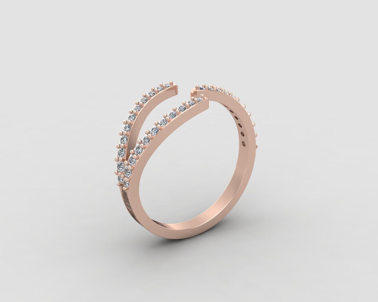 Light weight Modern ring 151-MW 3D print model_4