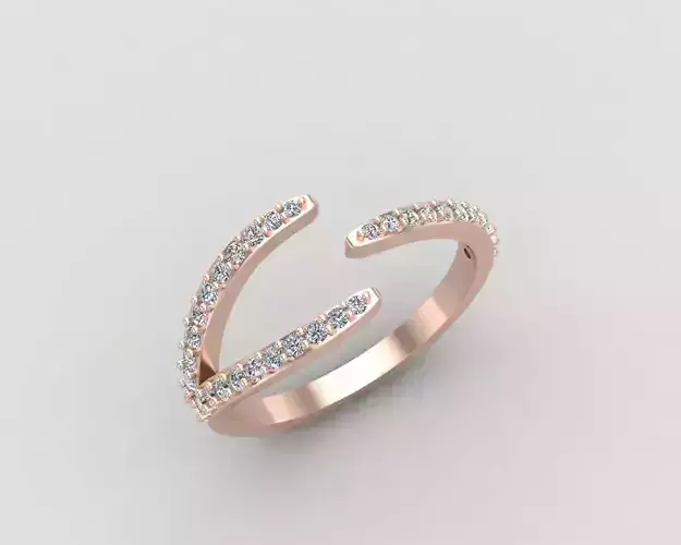 Light weight Modern ring 151-MW 3D print model