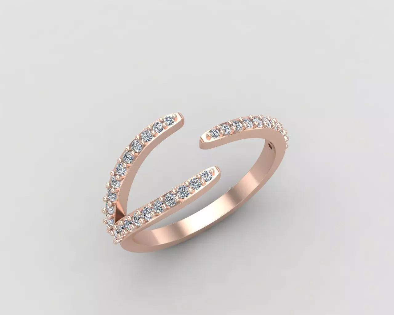 Light weight Modern ring 151-MW 3D print model_0