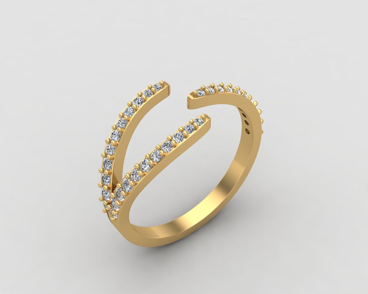 Light weight Modern ring 151-MW 3D print model_22