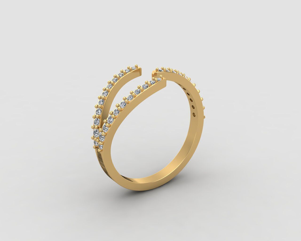 Light weight Modern ring 151-MW 3D print model_23
