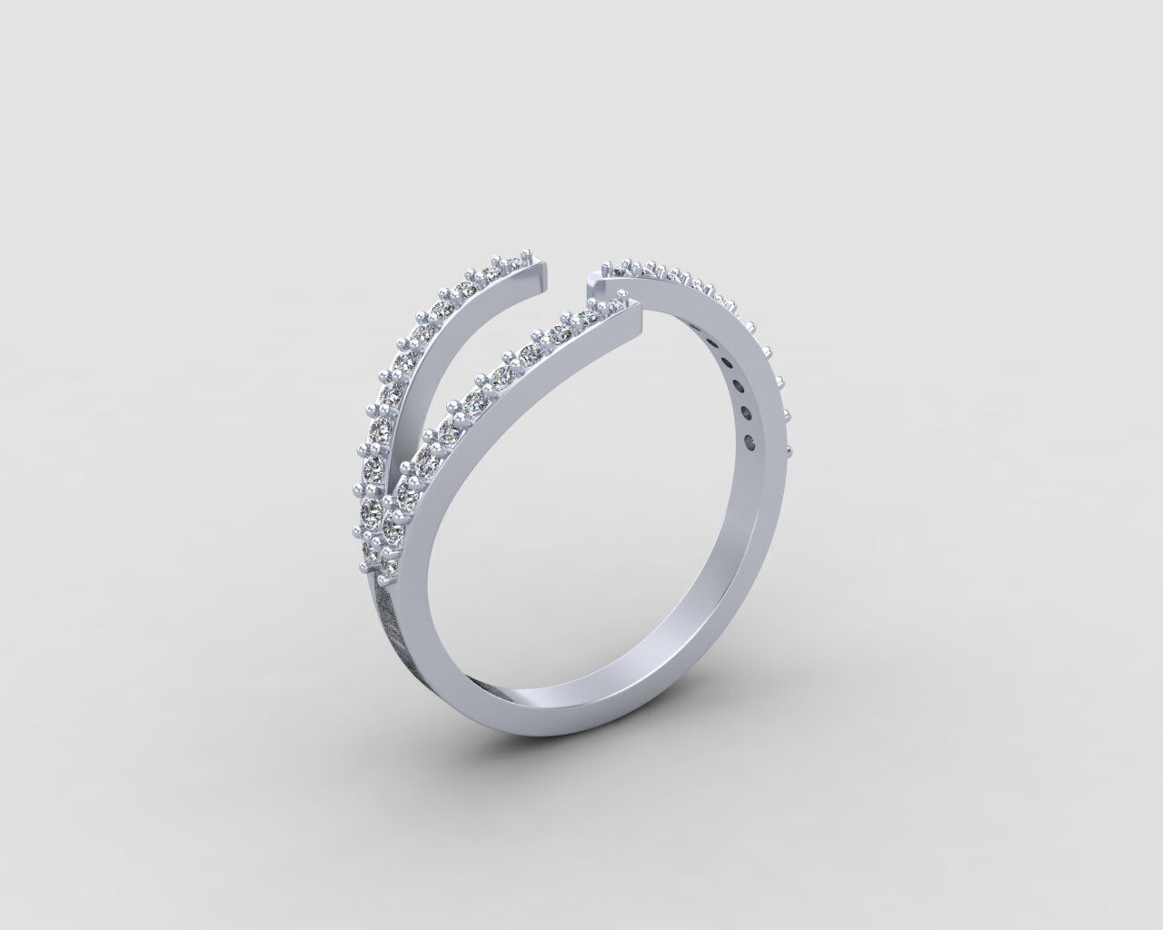 Light weight Modern ring 151-MW 3D print model_15