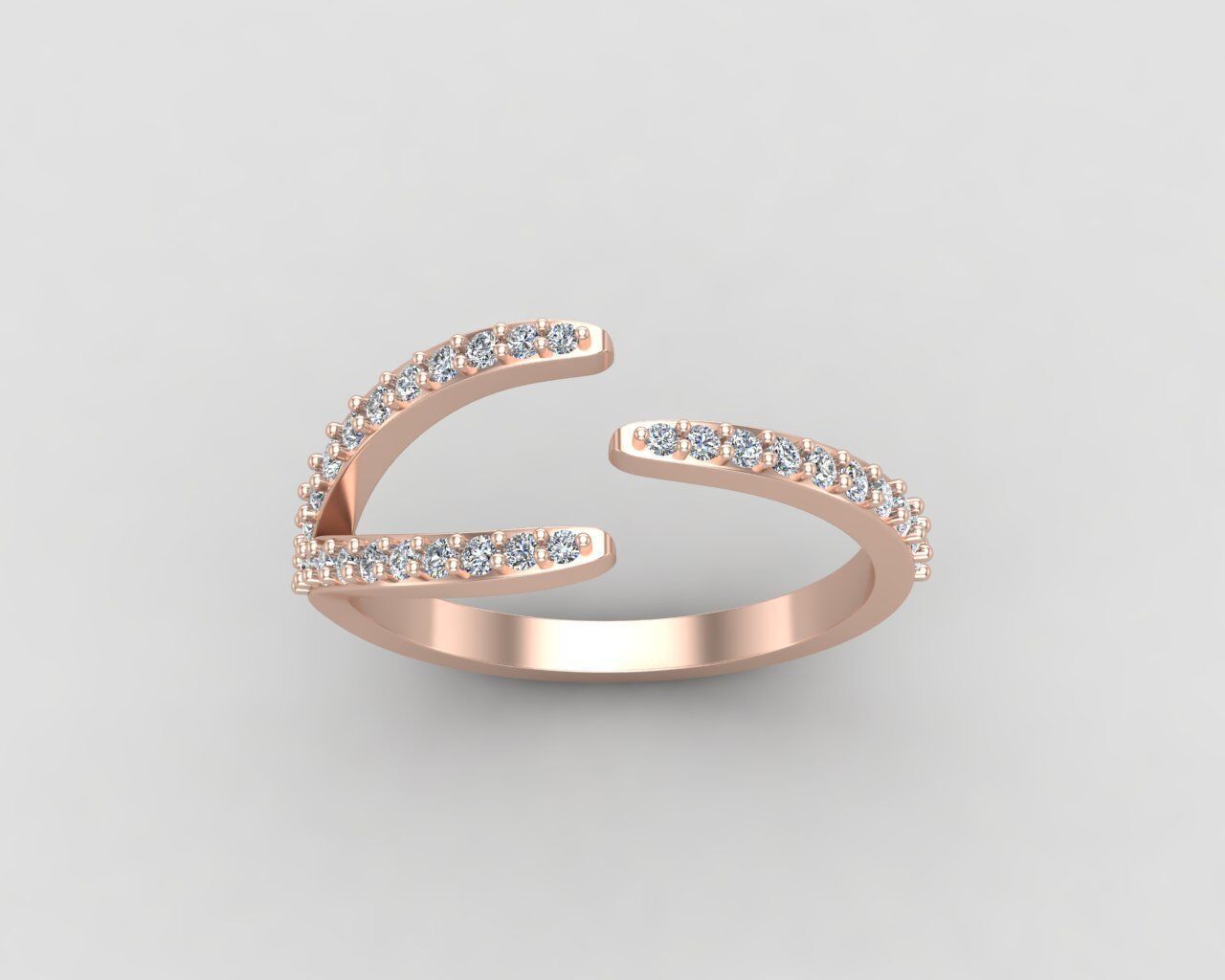 Light weight Modern ring 151-MW 3D print model_5