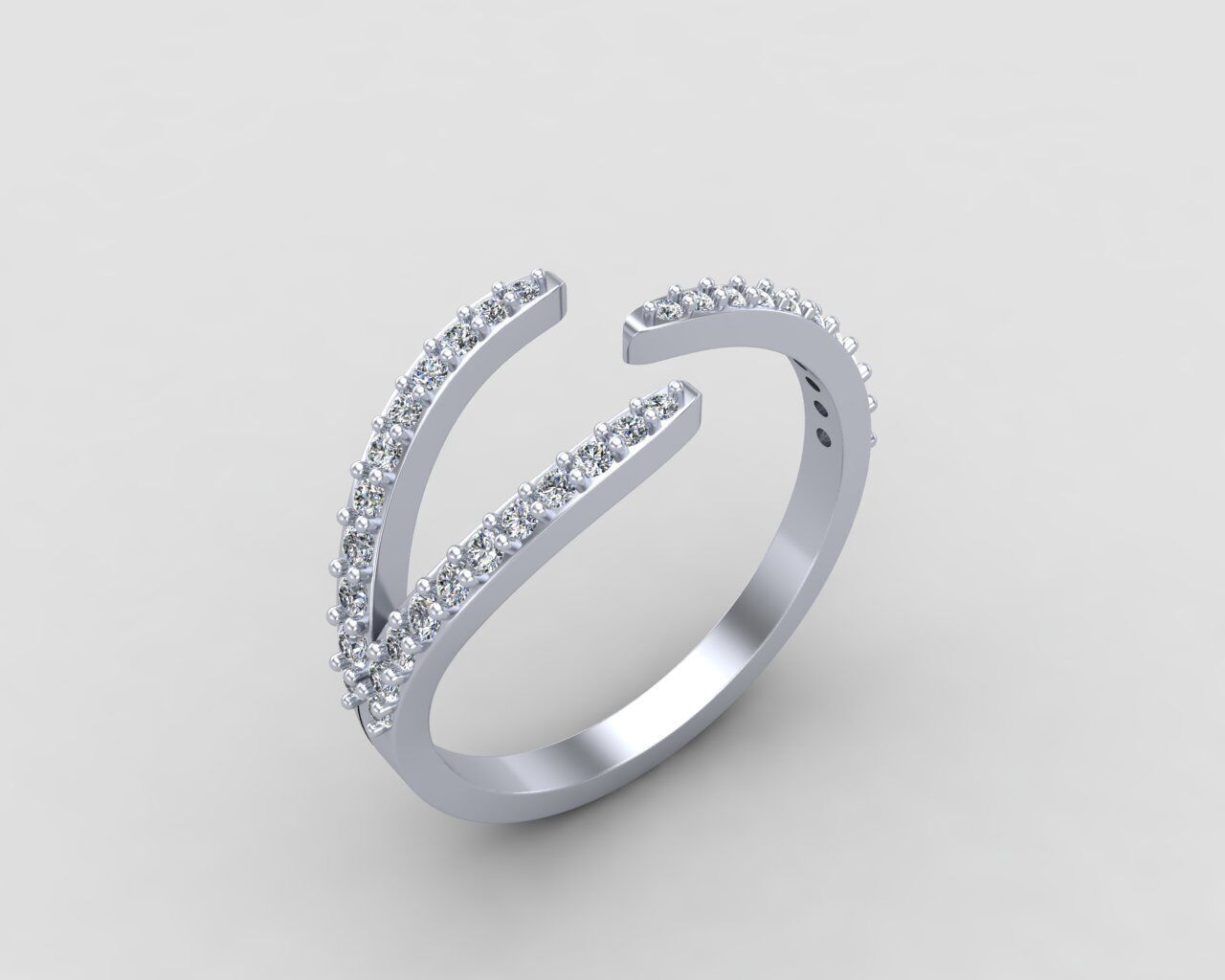 Light weight Modern ring 151-MW 3D print model_14