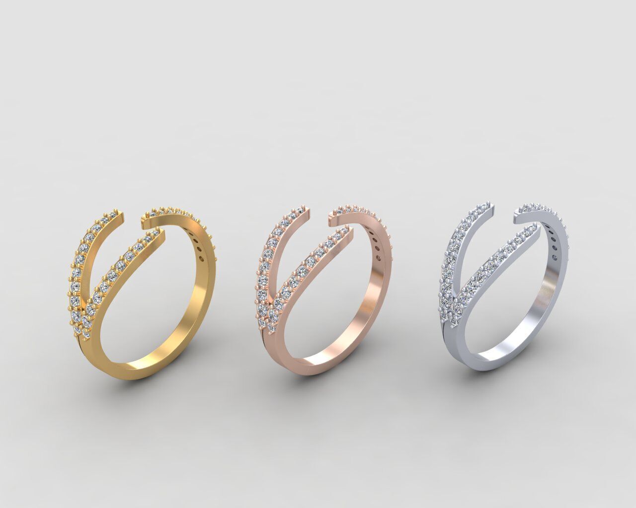 Light weight Modern ring 151-MW 3D print model_10