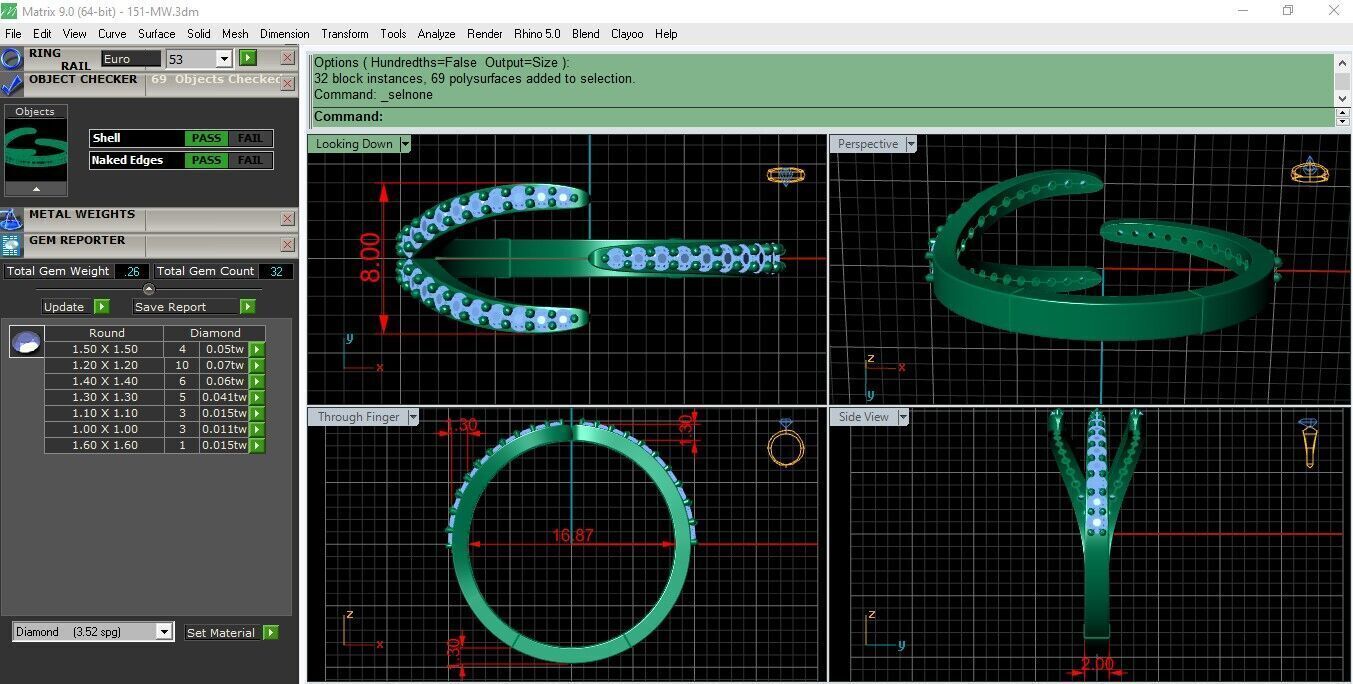 Light weight Modern ring 151-MW 3D print model_2
