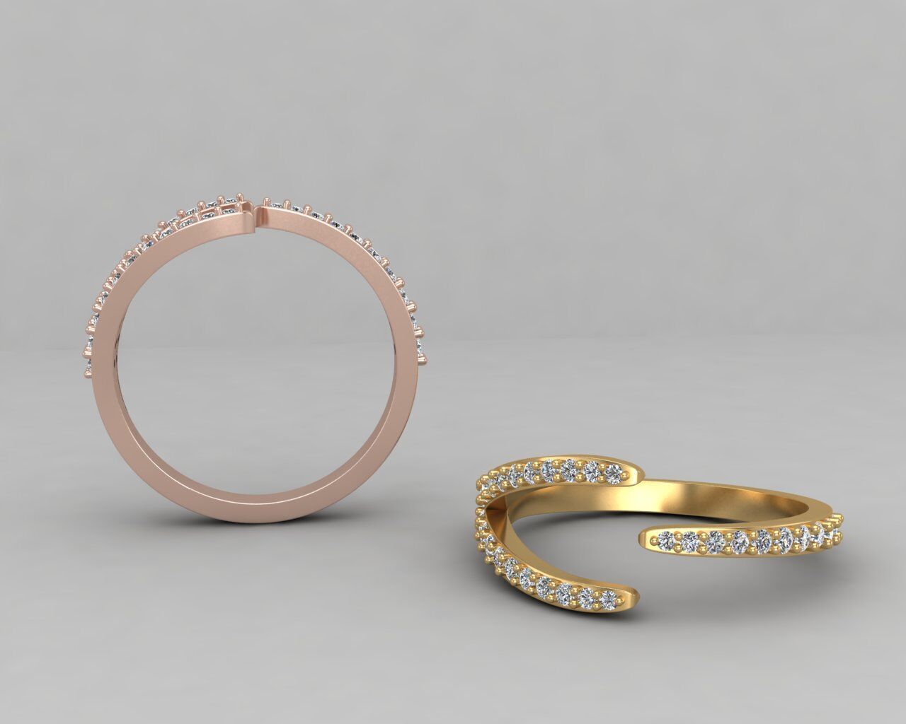 Light weight Modern ring 151-MW 3D print model_1