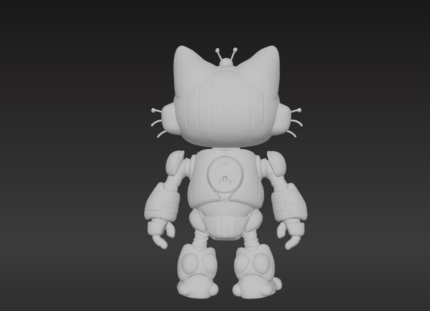 3D Model of Cute Robo Cat - Animated and Printable 3D model_7