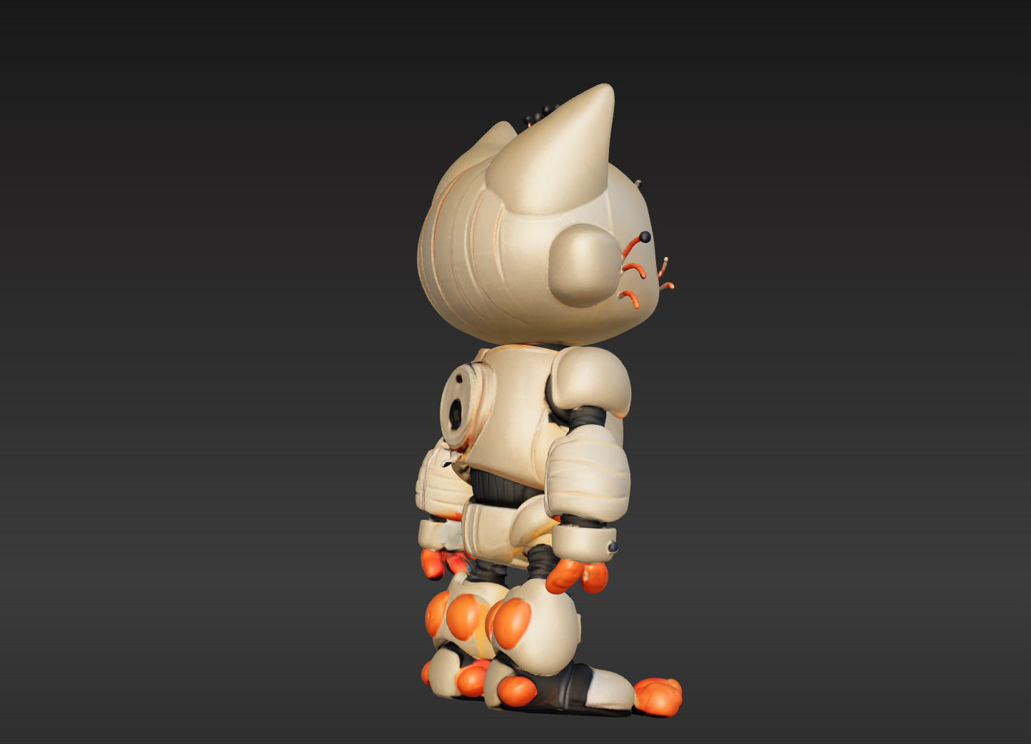 3D Model of Cute Robo Cat - Animated and Printable 3D model_4