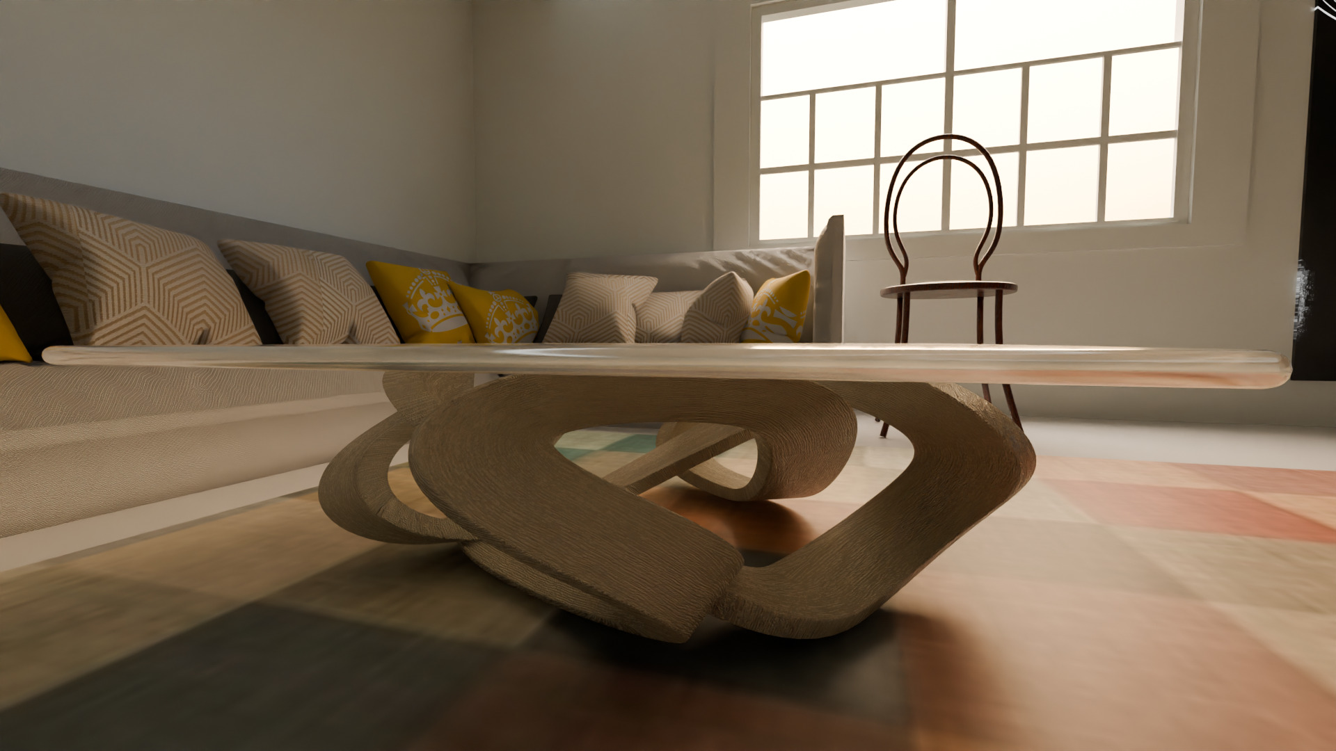 Realistic 3D Hall Interior Game and Animation Ready 3D model_4