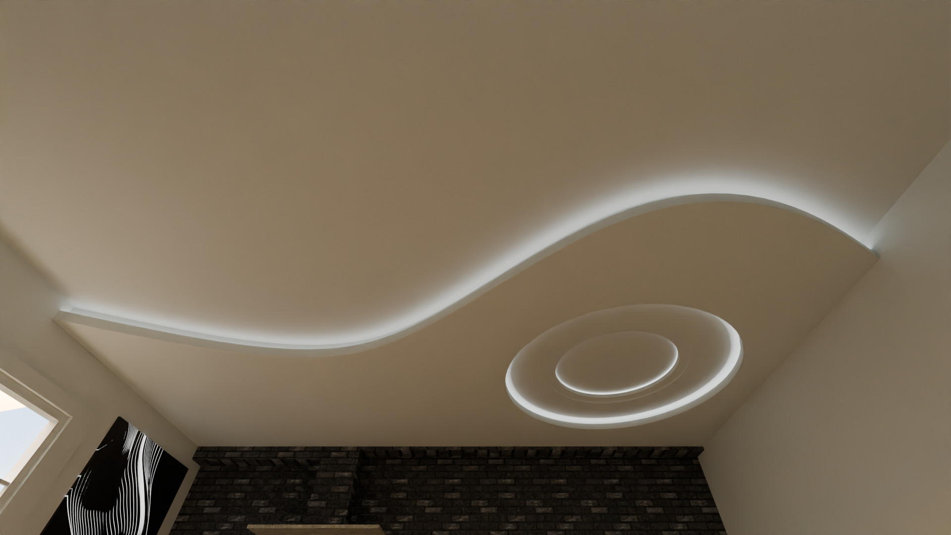 Realistic 3D Hall Interior Game and Animation Ready 3D model_5