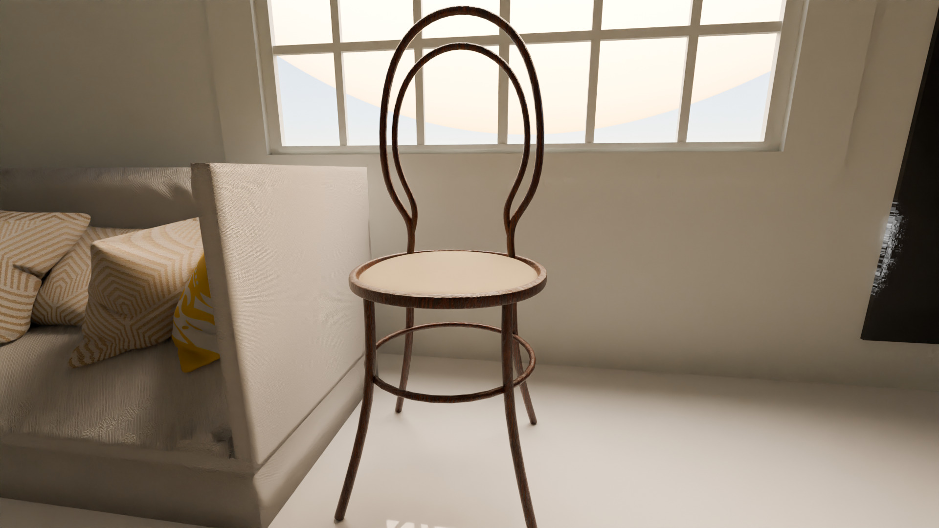 Realistic 3D Hall Interior Game and Animation Ready 3D model_9