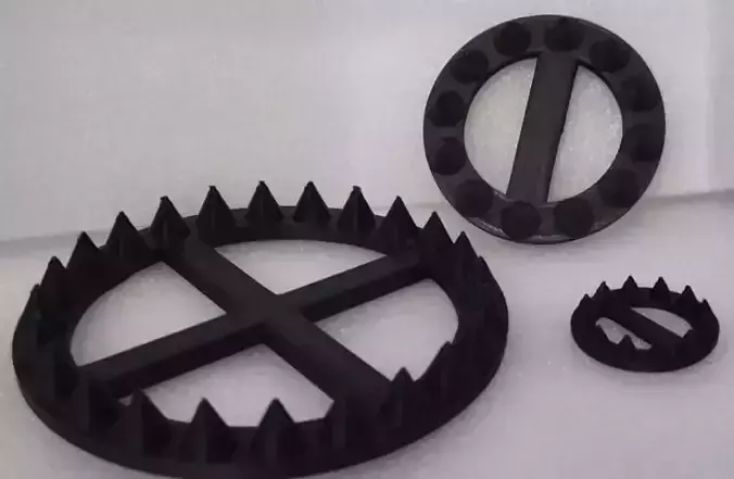Spiked Rings 3D print model