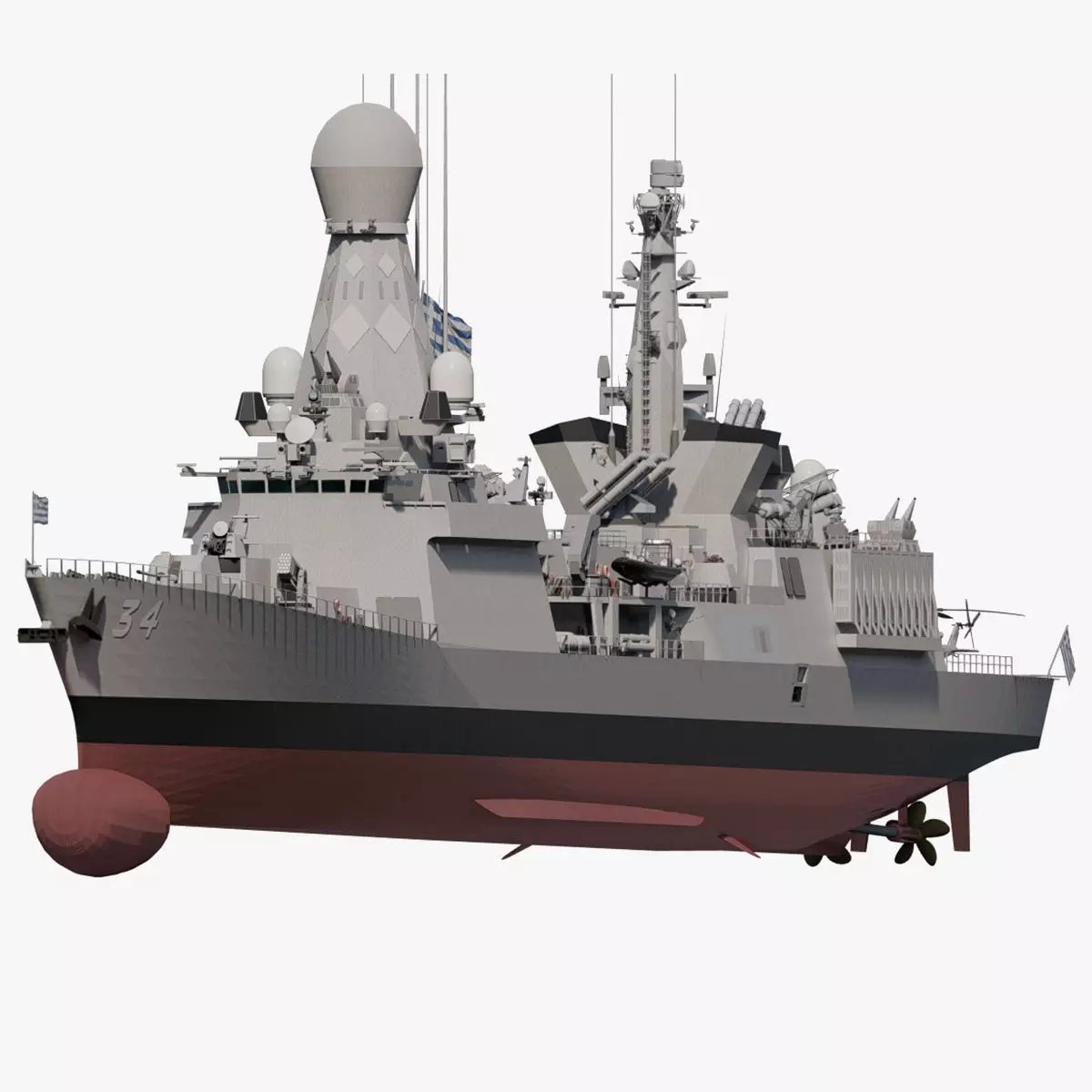 THERMOPYLES GREEK NAVY FRIGATE 3D model_0