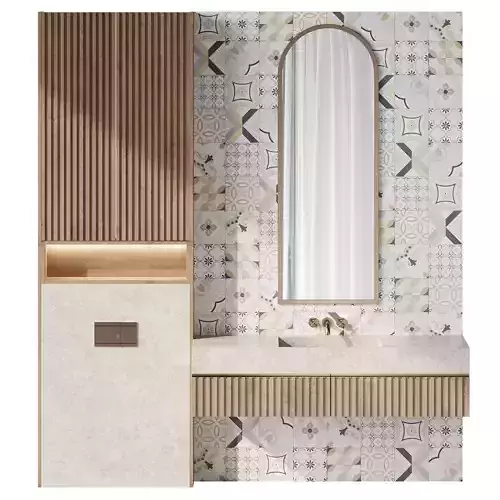 Bathroom Furniture with Moroccan Tiles