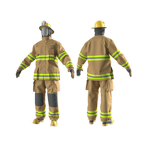 Firefighter Uniform  - Marvelous Designer 3D model