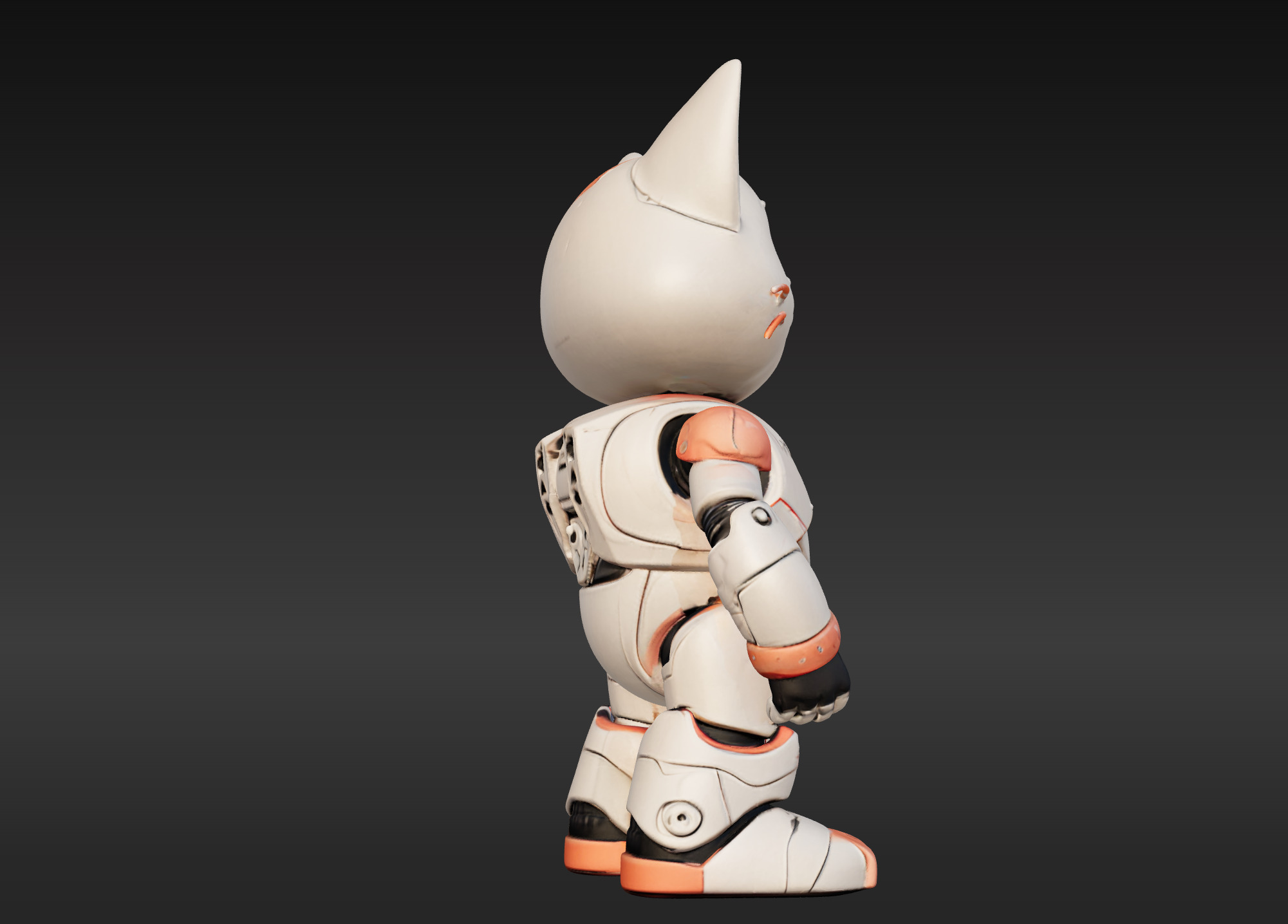 3D Model of Cute Robo Cat - Animated and Printable 3D model_4