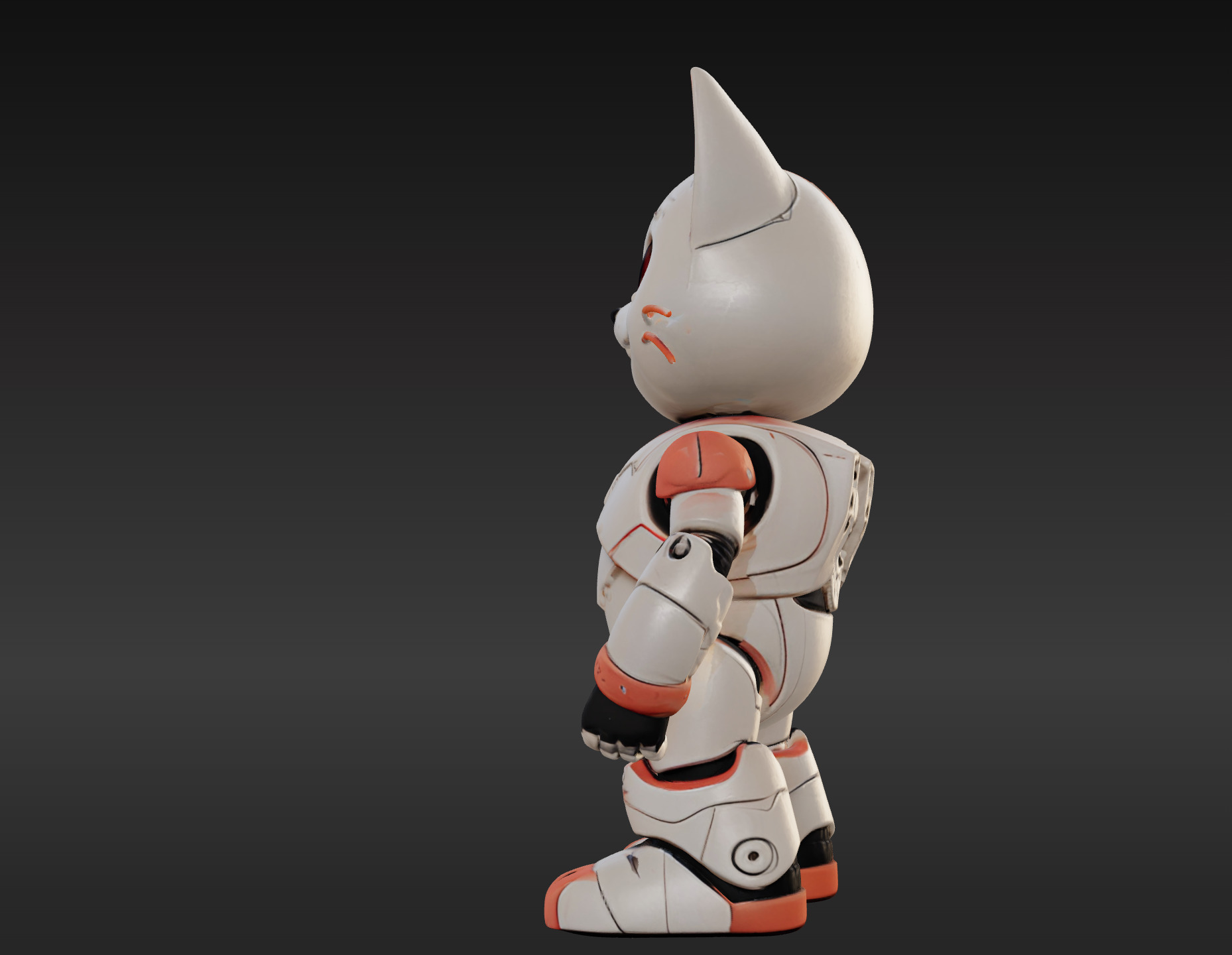 3D Model of Cute Robo Cat - Animated and Printable 3D model_2