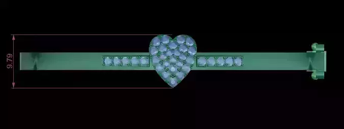 Heart Full Diamond Bangle