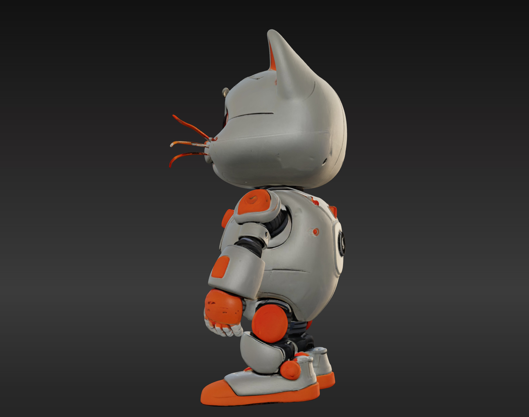 3D Model of Cute Robo Cat - Animated and Printable 3D model_4