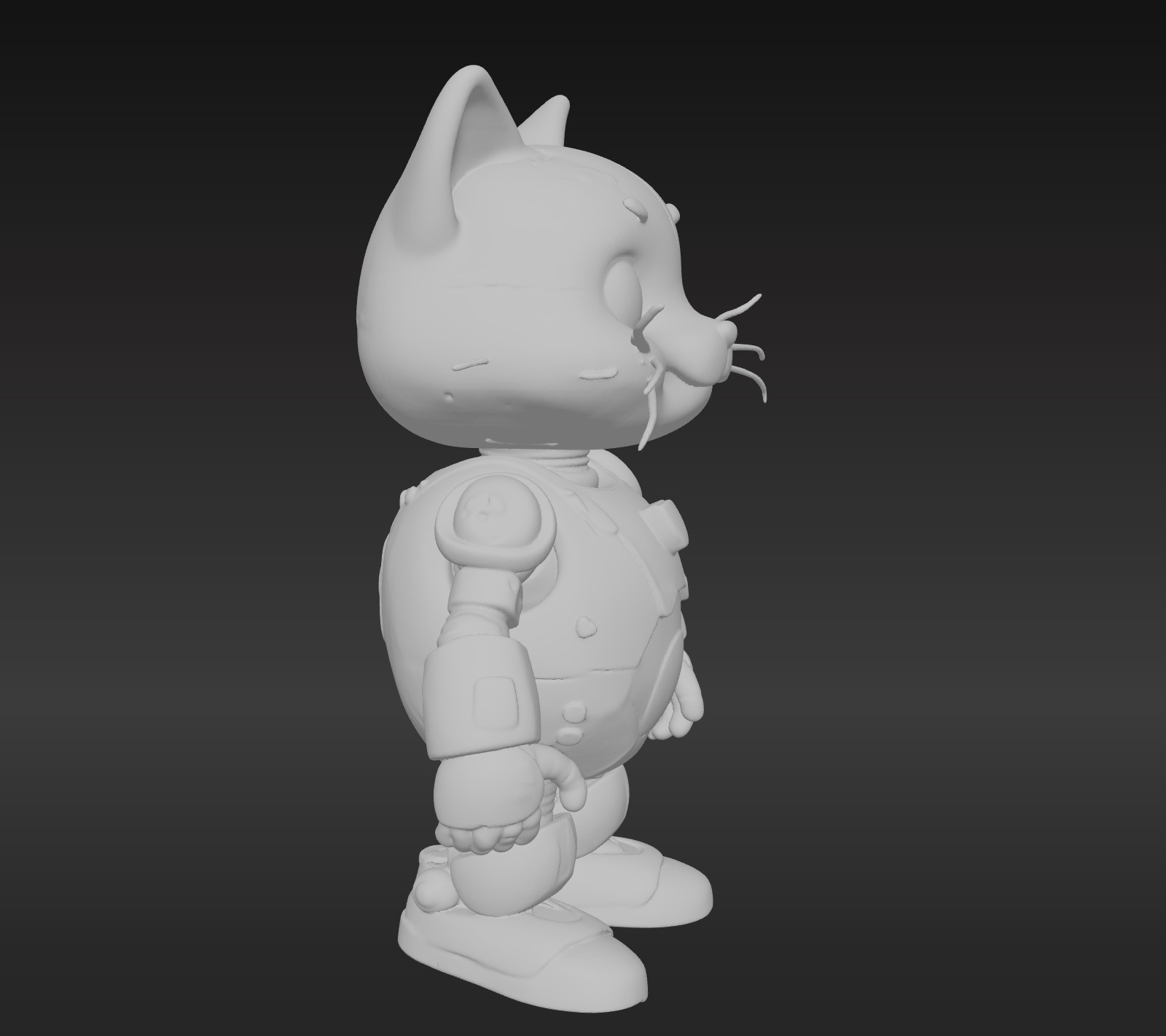 3D Model of Cute Robo Cat - Animated and Printable 3D model_2