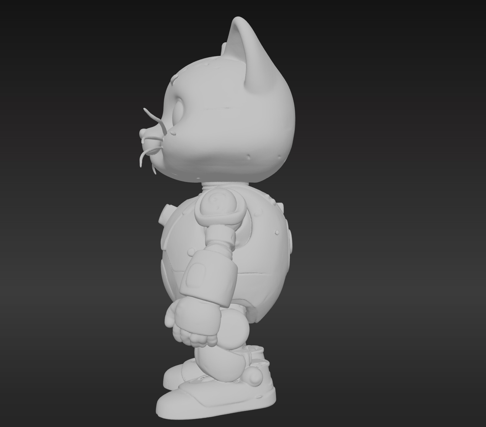 3D Model of Cute Robo Cat - Animated and Printable 3D model_9