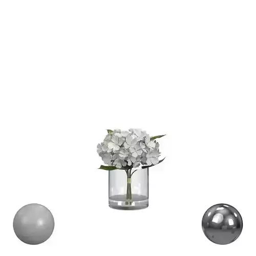  Faux White Hydrangea Composed Arrangement