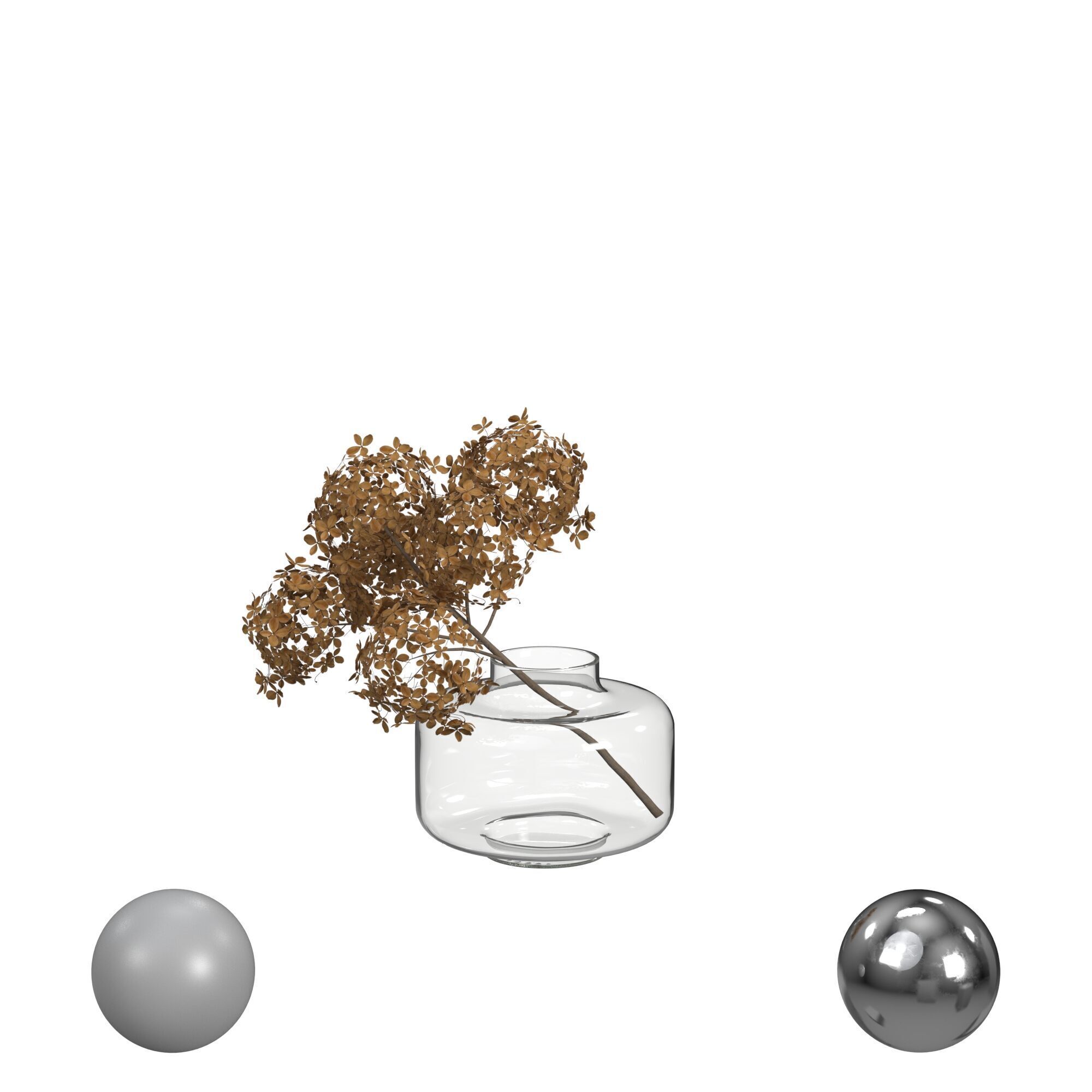 Bouquet Dried Hydrangea 3D model_1