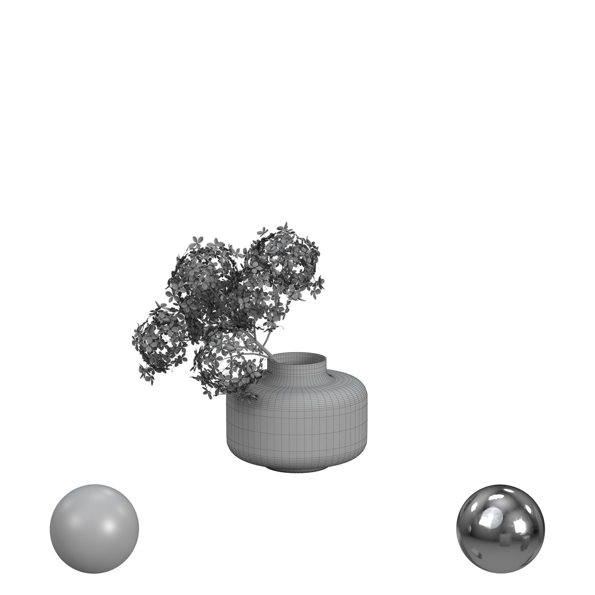 Bouquet Dried Hydrangea 3D model_3