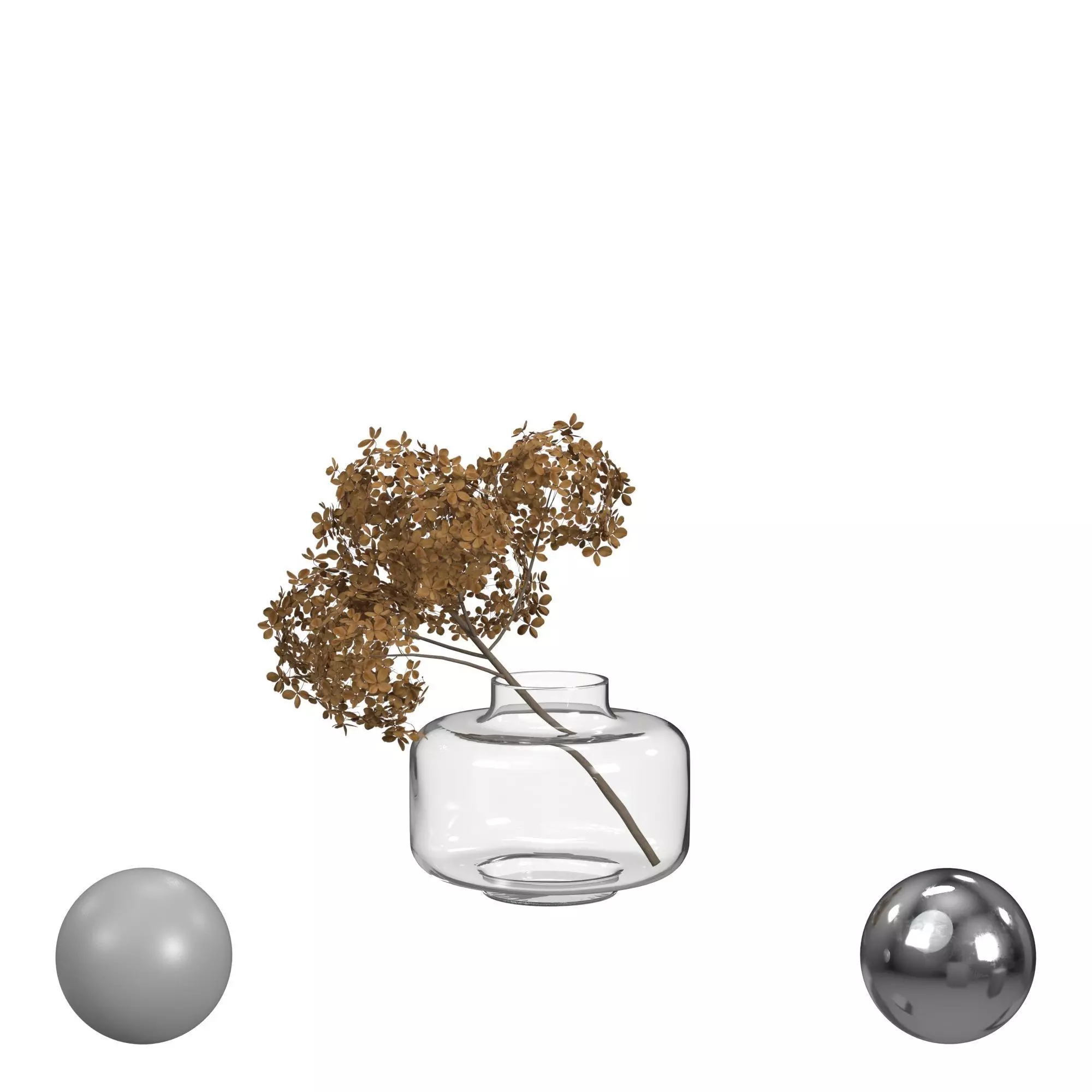 Bouquet Dried Hydrangea 3D model_0