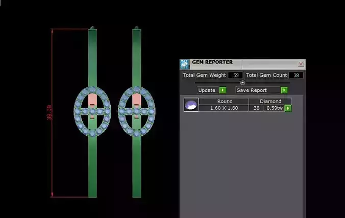 Brand Big Circle Diamond Earring