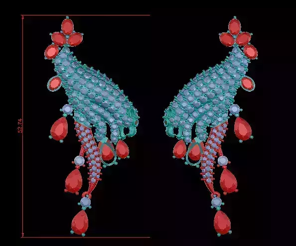 Tiger Diamond Earring