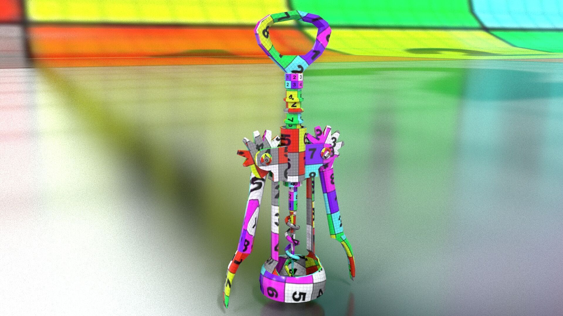 laos Corkscrew Low-poly 3D model_14