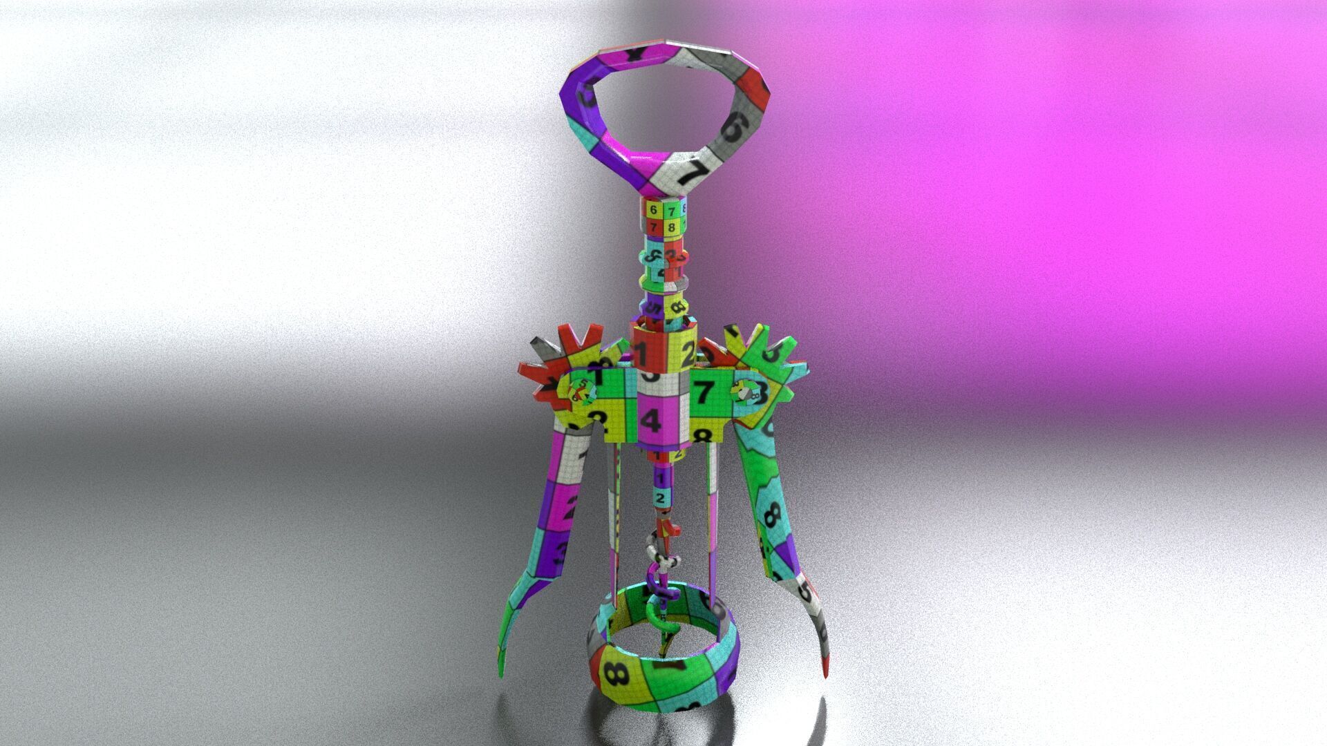 laos Corkscrew Low-poly 3D model_13