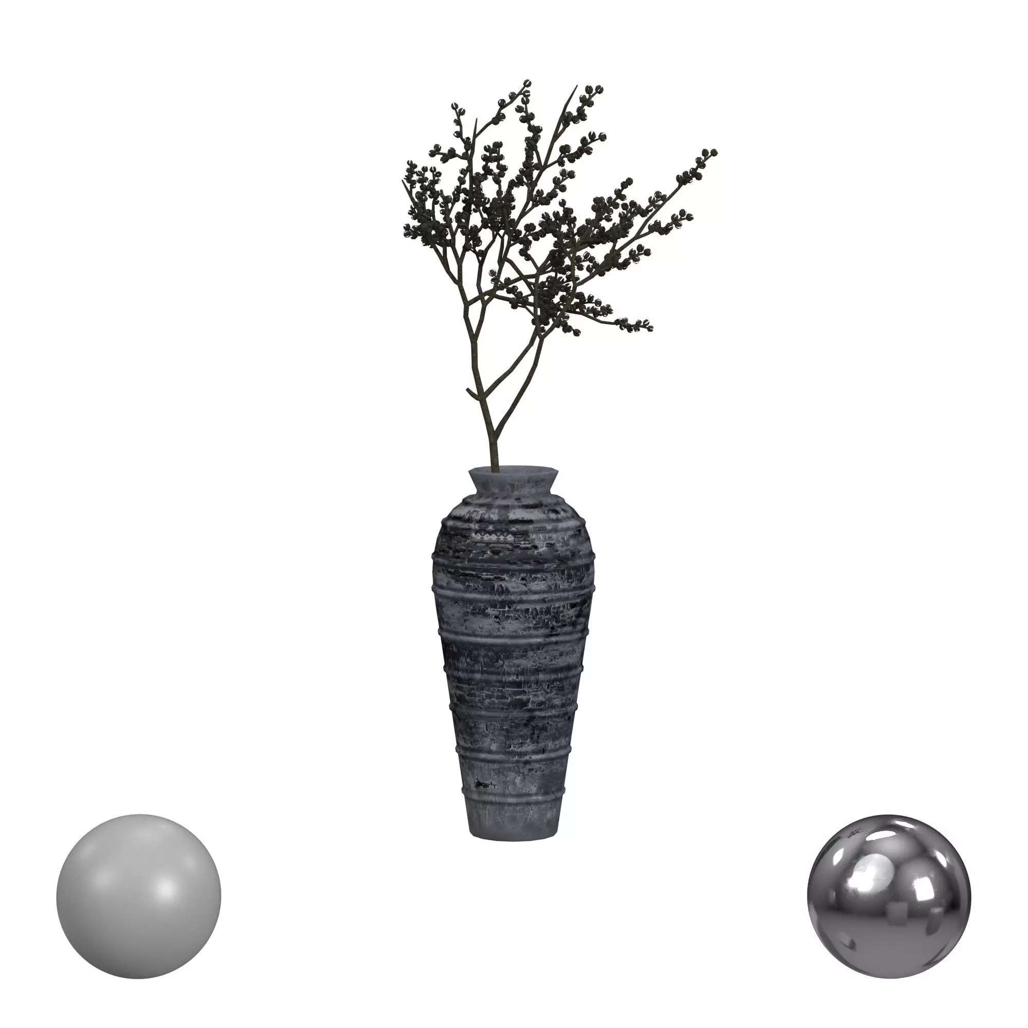 Branch in Vase 3D model_0