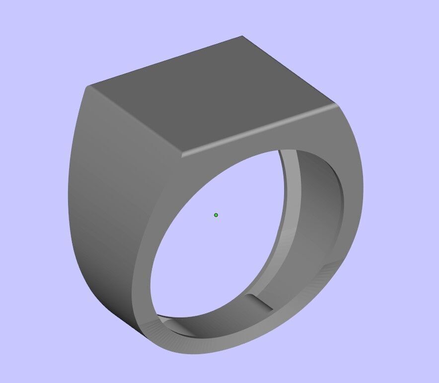 Simple square ring 3D print model_1
