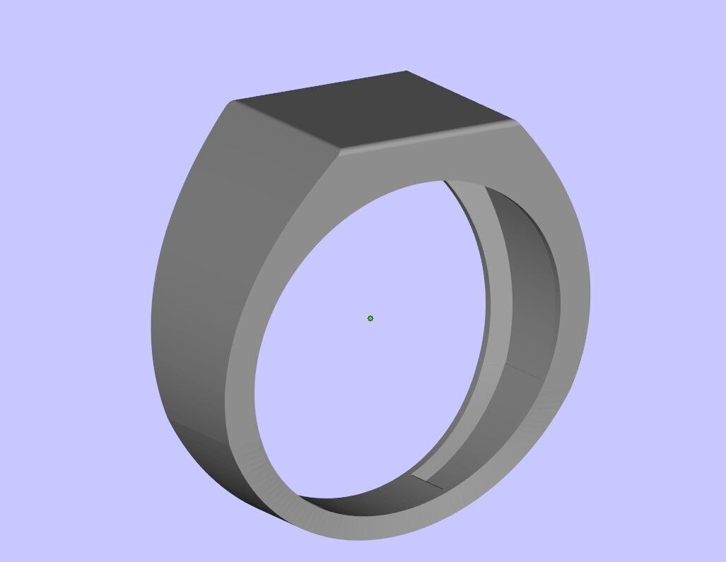Simple square ring 3D print model_3