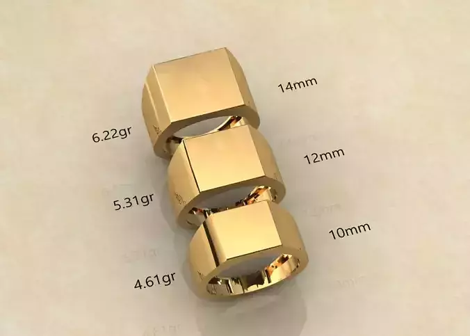 Simple square ring 3D print model